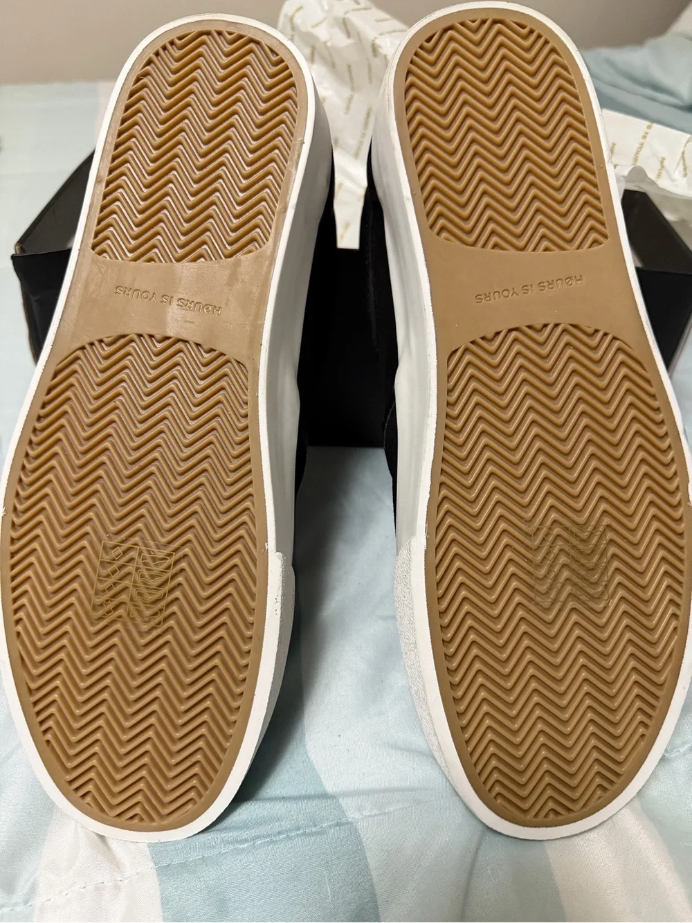 Zumiez Black Suede Boat Shoes with White Sole